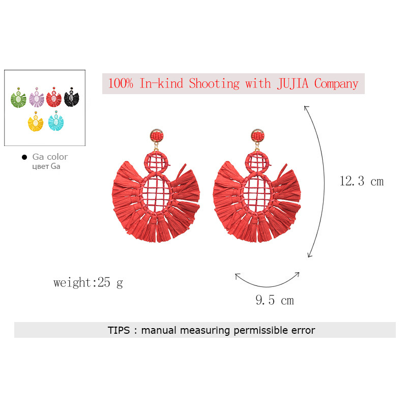 Nauji madingi dideli perdėto stiliaus kutai auskarai Boho estetiški auskarai moterims Prabangūs vestuvėms pageidaujama meilės žolės dovana 2023 m.