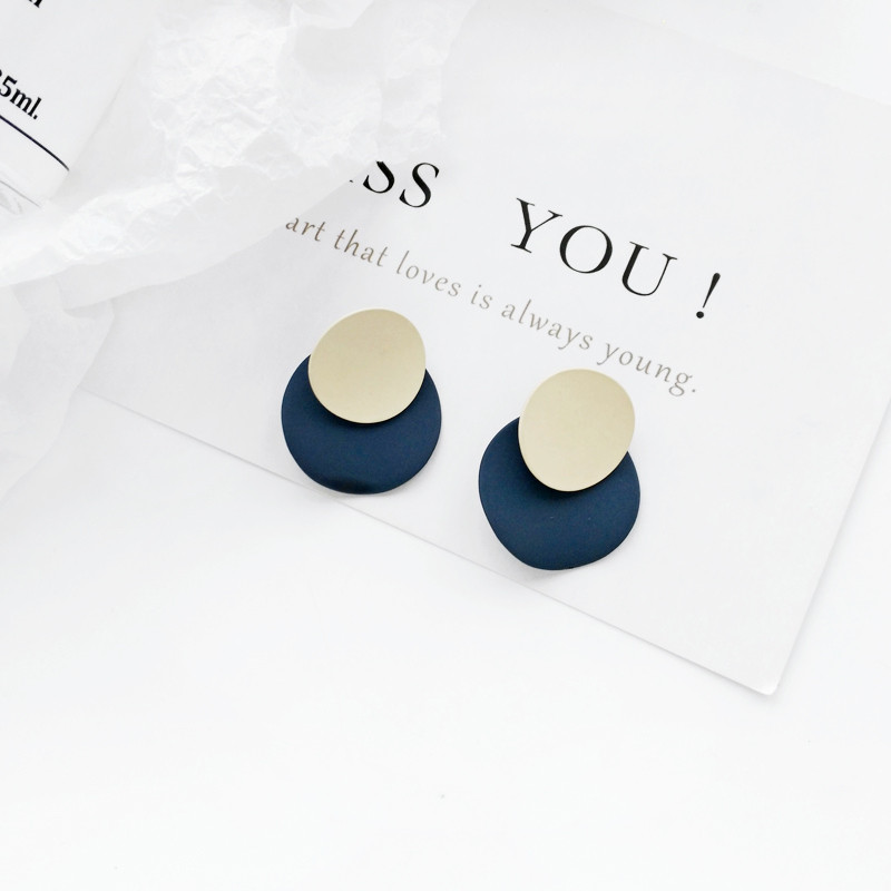 Geometrijske nepravilne naušnice elegantne Okrugle naušnice i ovratnici Temperament je skupljen naušnice naušnice ženske