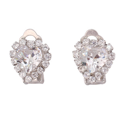 GRACE JUN 12 Színek AAA köbös cirkon könnycsepp geometrikus klip fülbevalón áttört nélkül női parti esküvői báj fülcsipesz Új