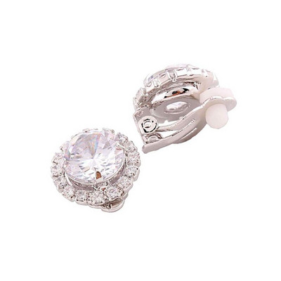 GRACE JUN 12 Színek AAA köbös cirkon könnycsepp geometrikus klip fülbevalón áttört nélkül női parti esküvői báj fülcsipesz Új