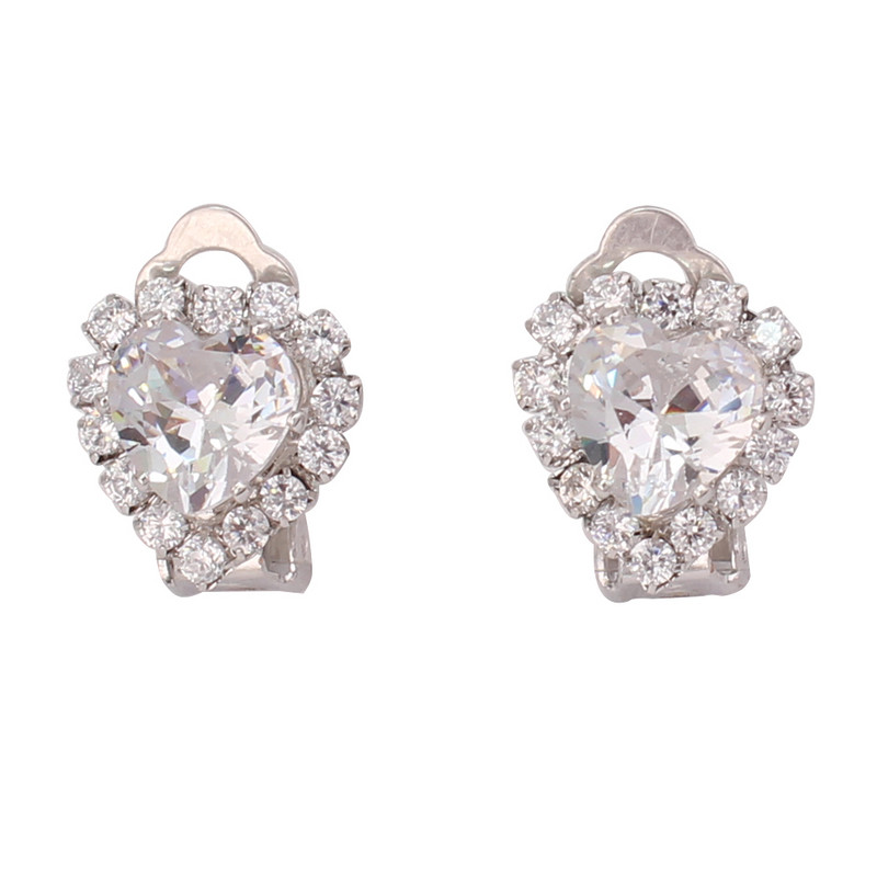 GRACE JUN 12 Színek AAA köbös cirkon könnycsepp geometrikus klip fülbevalón áttört nélkül női parti esküvői báj fülcsipesz Új