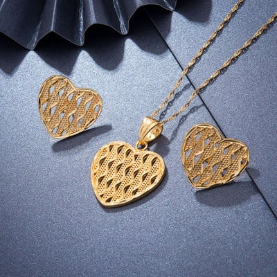 Luxus 24k Dubai arany színű ékszer készletek nőknek indiai menyasszonyi etiópia nyaklánc fülbevaló afrikai indiai esküvői szett feleség ajándék