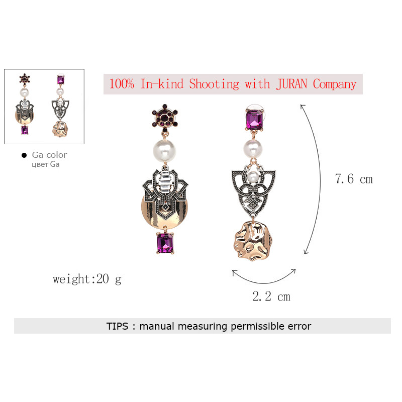 JURAN modeliuotų perlų įvairiaspalviai auskarai moterims Vestuviniai papuošalai Naujos mados prabangūs Drop Dangle žavūs auskarai