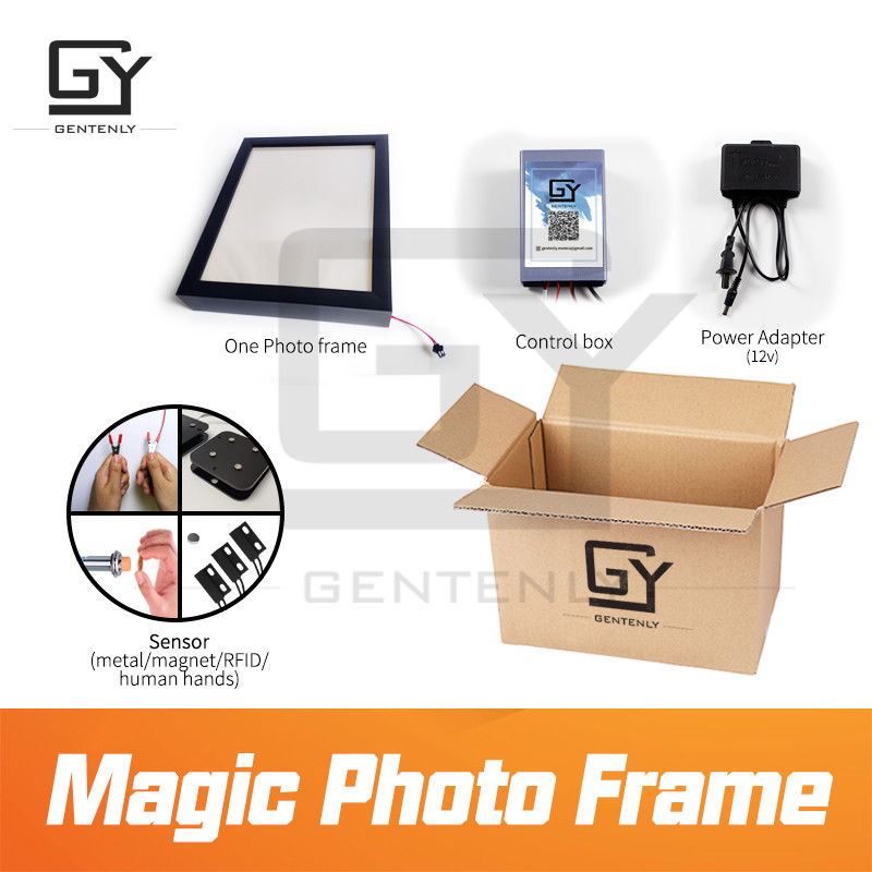 Вълшебна рамка за снимки Ескейп стая игра реквизит задейства сензорите, за да получите невидимите улики Актуализирана версия на магически стикер реквизит