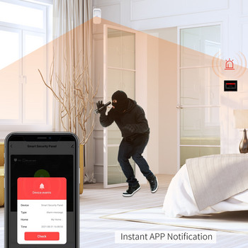 Staniot WiFi WiFi 4G Smart Tuya Συναγερμοί ασφαλείας για το σπίτι με 5 χρόνια Κιτ συστήματος διαρρήκτη αισθητήρα παραθύρου πόρτας Λειτουργεί με την Alexa