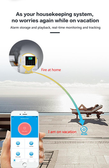 Σύστημα συναγερμού ασφαλείας PGST PG105 TUYA με ηλιακή ασύρματη σειρήνα RFID Home Burglar Security Alarm Home Kit Smart Life APP Έλεγχος