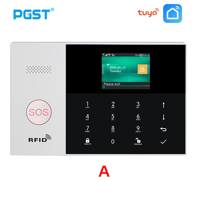 PGST PG105 TUYA Охранителна алармена система със слънчева безжична сирена RFID Домашна охранителна аларма за кражба Домашен комплект Smart Life APP Control