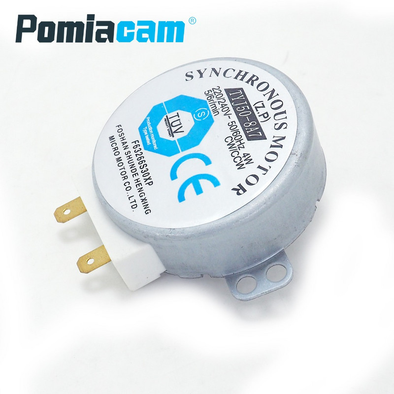 SM-16T TYJ50-8A7 50/60Hz CW/CCW mikrobangų krosnelės padėklo variklis AC30V 220V 240V 3W 4W 6RPM 17mm sinchroninis variklis Mikrobangų krosnelė