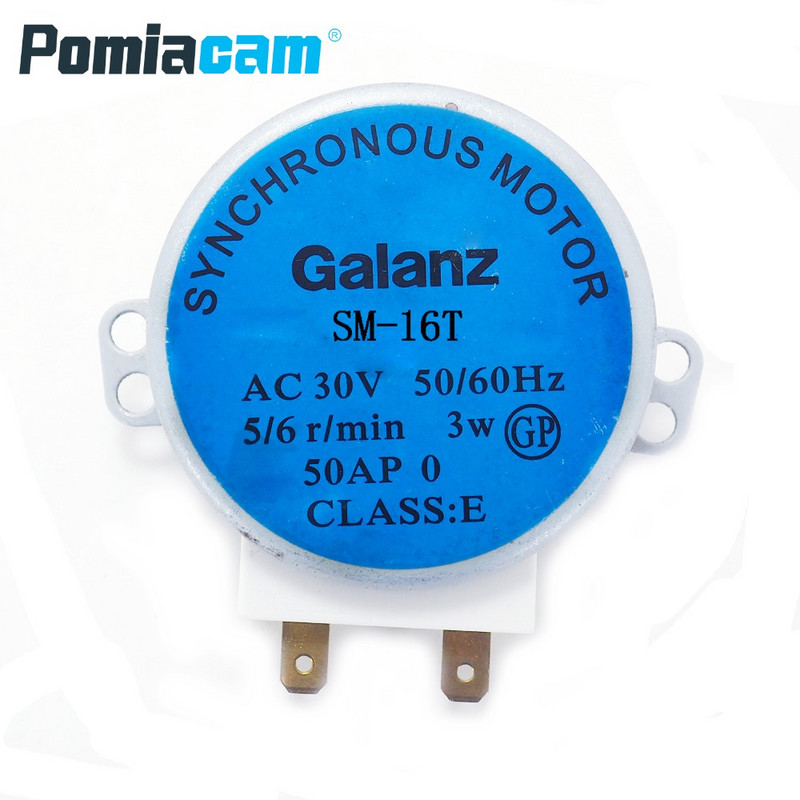 SM-16T TYJ50-8A7 50/60Hz CW/CCW mikrobangų krosnelės padėklo variklis AC30V 220V 240V 3W 4W 6RPM 17mm sinchroninis variklis Mikrobangų krosnelė