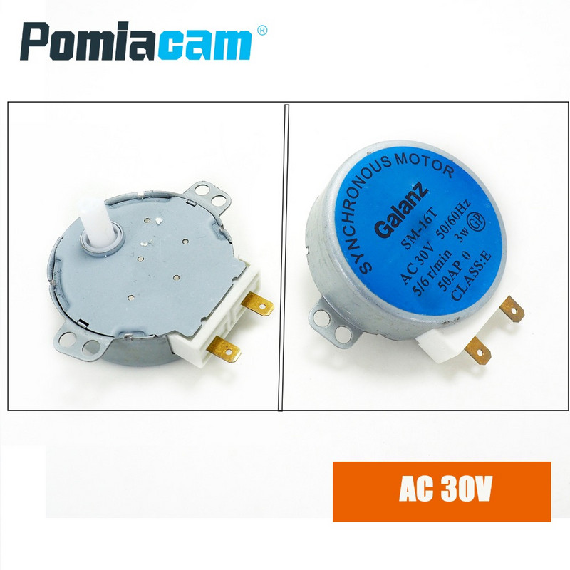 SM-16T TYJ50-8A7 50/60Hz CW/CCW mikrobangų krosnelės padėklo variklis AC30V 220V 240V 3W 4W 6RPM 17mm sinchroninis variklis Mikrobangų krosnelė