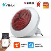 Tuya Zigbee Smart Sirene 110vt-220vt Sirena Alarma 100dB belaidė signalizacijos sistemos saugos valdymas per SmartLife APP šliuzą