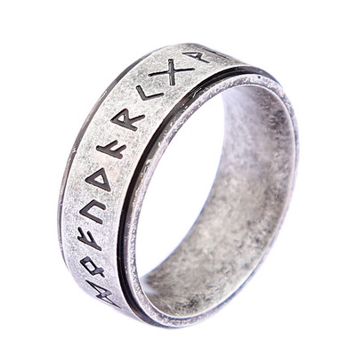 Punk klasikinis Valknut juodas žiedas vyrams Vintage Šiaurės vikingų nerūdijančio plieno runų žiedas dviratininkas Amuletai papuošalai Dovanos didmeninė prekyba