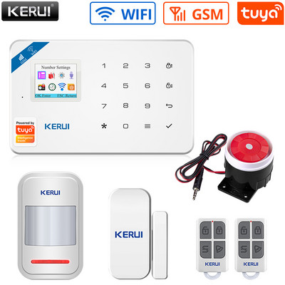 Namų apsaugos signalizacijos pagrindinio kompiuterio APP nuotolinio valdymo pultas KERUI W18 WIFI belaidė GSM signalizacijos sistema „Eas“ komplektas namų apsaugos signalizacijos pagrindinis kompiuteris su sirena