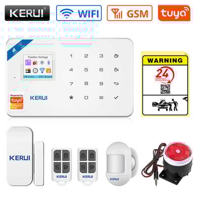Namų apsaugos signalizacijos pagrindinio kompiuterio APP nuotolinio valdymo pultas KERUI W18 WIFI belaidė GSM signalizacijos sistema „Eas“ komplektas namų apsaugos signalizacijos pagrindinis kompiuteris su sirena