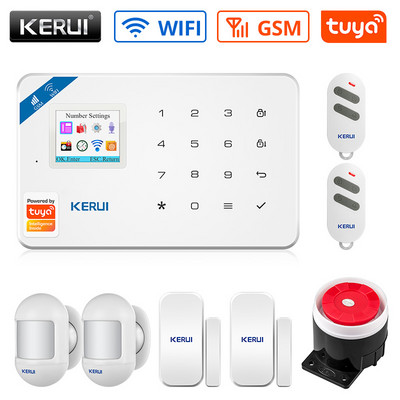Namų apsaugos signalizacijos pagrindinio kompiuterio APP nuotolinio valdymo pultas KERUI W18 WIFI belaidė GSM signalizacijos sistema „Eas“ komplektas namų apsaugos signalizacijos pagrindinis kompiuteris su sirena