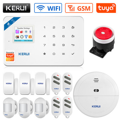 Namų apsaugos signalizacijos pagrindinio kompiuterio APP nuotolinio valdymo pultas KERUI W18 WIFI belaidė GSM signalizacijos sistema „Eas“ komplektas namų apsaugos signalizacijos pagrindinis kompiuteris su sirena