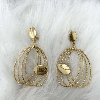 Ženski elegantni set ogrlica Dubai zlatne boje Set nakita Lisnate naušnice Ženski delikatni ovratnik Luksuzni set nakita za večeru