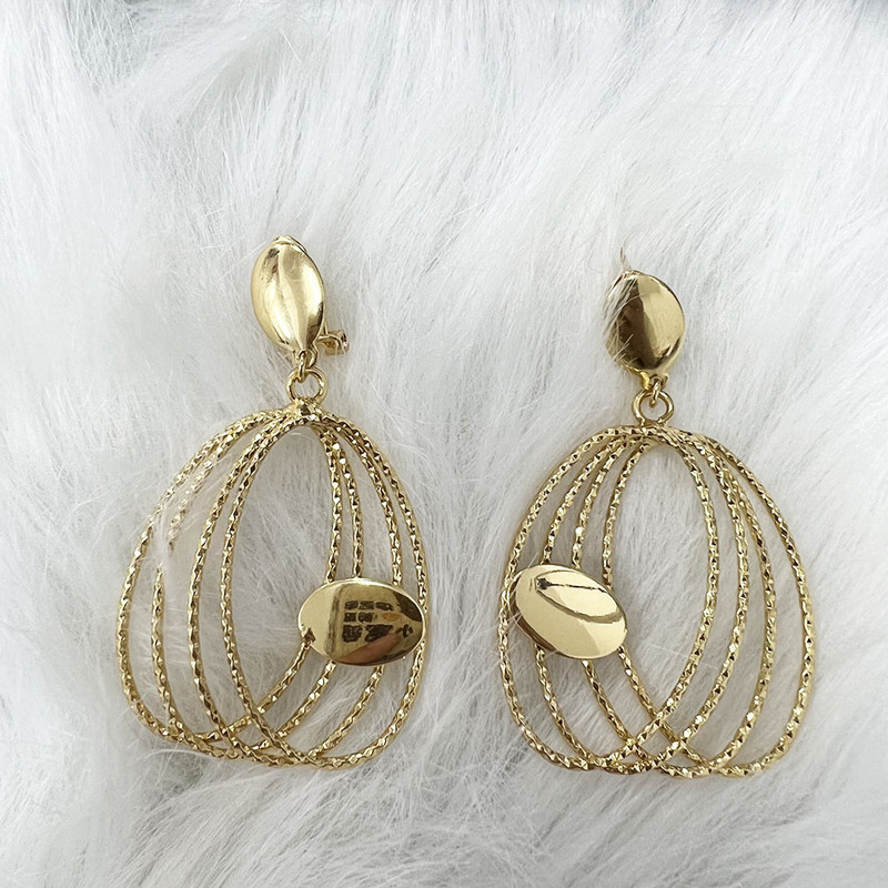 Ženski elegantni set ogrlica Dubai zlatne boje Set nakita Lisnate naušnice Ženski delikatni ovratnik Luksuzni set nakita za večeru