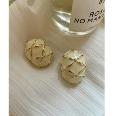 Нова реколта, елегантна перла, геометричен кристал, капеща маслена обеца, обеца за жени Момиче парти Пътуване Бижута Подаръци Ново 2021 г.