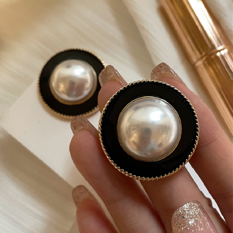 Нова реколта, елегантна перла, геометричен кристал, капеща маслена обеца, обеца за жени Момиче парти Пътуване Бижута Подаръци Ново 2021 г.