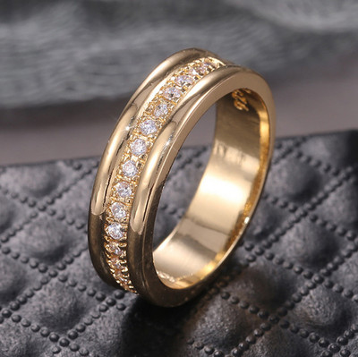 Izuzetan tri reda kristala Ženski prsten za zaruke Vjenčani nakit Ručni dodaci Veličina 5-12