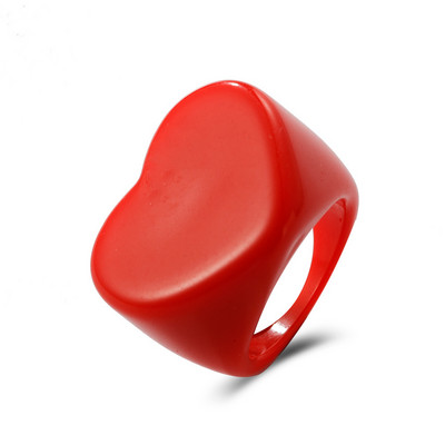 Комплект пръстени от акрилна смола за жени Момичета Неправилна мраморна шарка Цветни прозрачни пръстени Пръстени Бижута