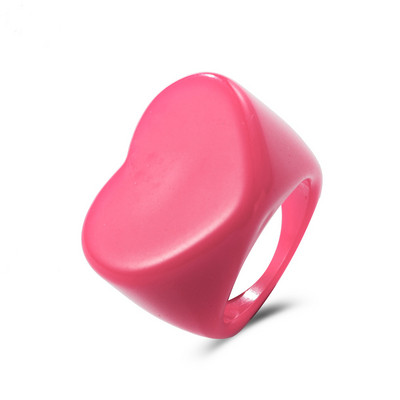 Комплект пръстени от акрилна смола за жени Момичета Неправилна мраморна шарка Цветни прозрачни пръстени Пръстени Бижута