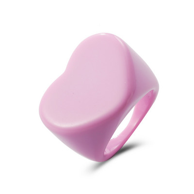 Комплект пръстени от акрилна смола за жени Момичета Неправилна мраморна шарка Цветни прозрачни пръстени Пръстени Бижута