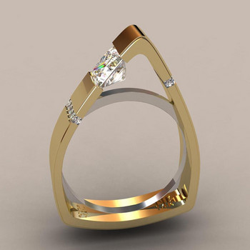 Нов моден пръстен с червени камъни за жени Ретро кристален циркон Модни луксозни годежни бижута за парти