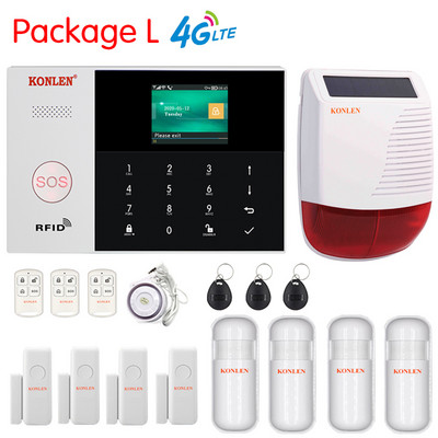 4G LTE GSM WIFI Tuya Sigurnosni alarmni sustav Kit Protuprovalni Smart Life Home House Bežični žični s kamerom Anti-Theft Alexa Arm