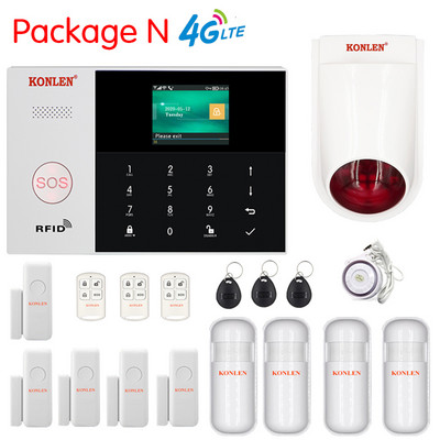 4G LTE GSM WIFI Tuya Sigurnosni alarmni sustav Kit Protuprovalni Smart Life Home House Bežični žični s kamerom Anti-Theft Alexa Arm