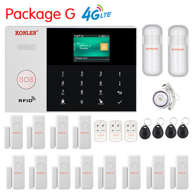 4G LTE GSM WIFI Tuya Sigurnosni alarmni sustav Kit Protuprovalni Smart Life Home House Bežični žični s kamerom Anti-Theft Alexa Arm