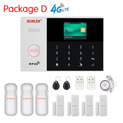 4G LTE GSM WIFI Tuya Sigurnosni alarmni sustav Kit Protuprovalni Smart Life Home House Bežični žični s kamerom Anti-Theft Alexa Arm