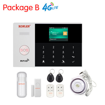 4G LTE GSM WIFI Tuya Sigurnosni alarmni sustav Kit Protuprovalni Smart Life Home House Bežični žični s kamerom Anti-Theft Alexa Arm