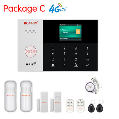 4G LTE GSM WIFI Tuya Sigurnosni alarmni sustav Kit Protuprovalni Smart Life Home House Bežični žični s kamerom Anti-Theft Alexa Arm