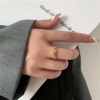 Бразилия Ретро Френски издълбани пръстени за навиване на верига Женска модна верига Личност Елемент Пръстени от титанова стомана Водоустойчиви