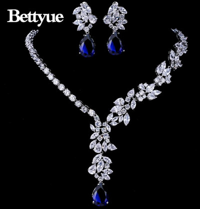 Bettyue Brand Fashion Seturi noi de bijuterii AAA Multicolor Zircon Personalitate Seturi de bijuterii asimetrice pentru femeie cadou farmec de nuntă