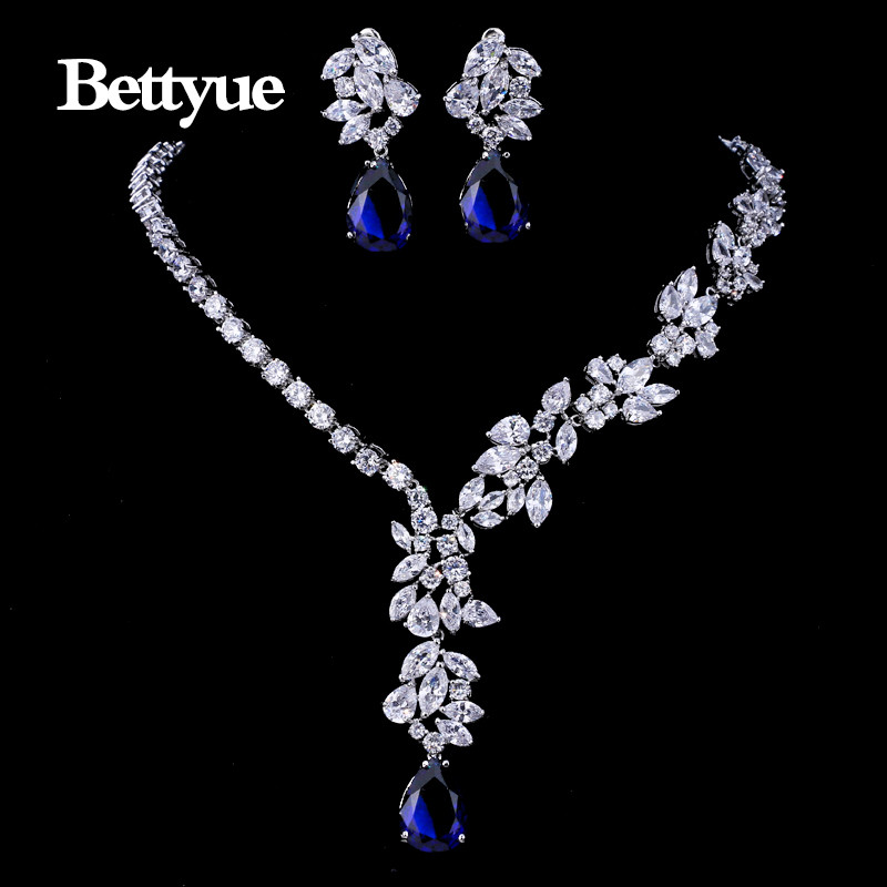 Bettyue Brand Fashion Seturi noi de bijuterii AAA Multicolor Zircon Personalitate Seturi de bijuterii asimetrice pentru femeie cadou farmec de nuntă
