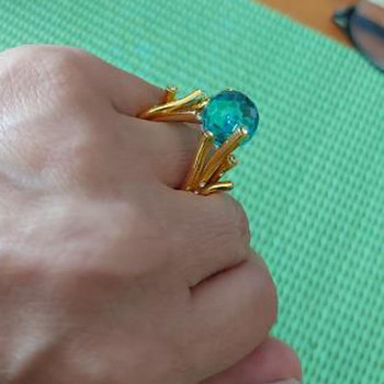 2023 Milanbgirl Νέο Μπλε Κρυστάλλινο Δαχτυλίδι με κλαδί για Γυναικεία Επετειακή γιορτή Γιορτινό Κοσμήματα