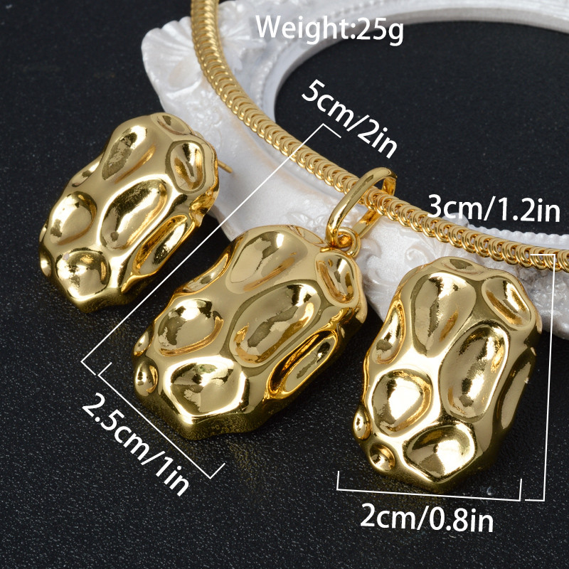 Saulėtų papuošalų rinkiniai augalinis lygaus vario 18K aukso spalvos auskarai pakabinami karoliai moterims vestuvių vakarėliui, jubiliejaus dovana