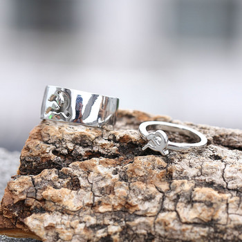 1 Σετ Ζευγάρι Vintage Σύμβολο ΕΣΣΔ Κοσμήματα σφυροδρέπανο λεπτό γυναικείο δαχτυλίδι για γυναικείο φαρδύ κοκτέιλ ανδρικό δαχτυλίδι για επετειακό πάρτι