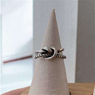 LIVVY Сребърен цвят Геометричен кръг Регулируем пръстен Минималистични фини бижута за жени Парти подарък Регулируем