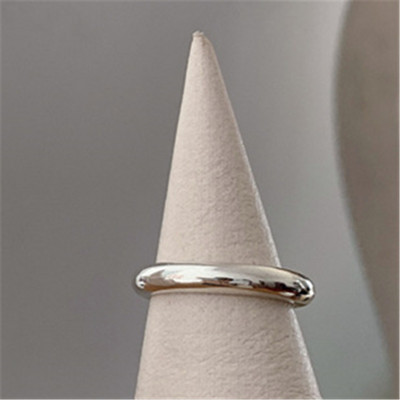 LIVVY Сребърен цвят Геометричен кръг Регулируем пръстен Минималистични фини бижута за жени Парти подарък Регулируем