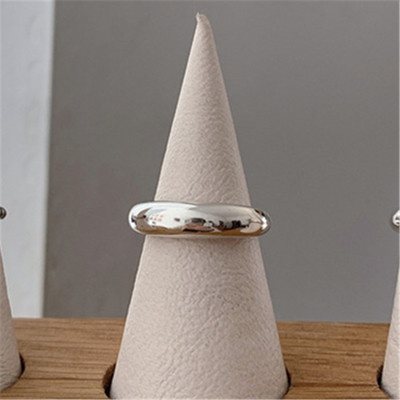 LIVVY Сребърен цвят Геометричен кръг Регулируем пръстен Минималистични фини бижута за жени Парти подарък Регулируем