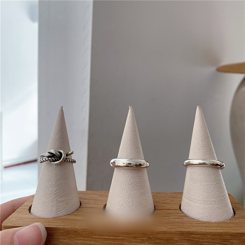 LIVVY Сребърен цвят Геометричен кръг Регулируем пръстен Минималистични фини бижута за жени Парти подарък Регулируем