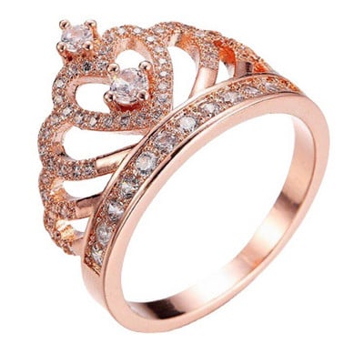 Milangirl Luxury Crown cirkonio cirkonio žiedas moteriškas vestuvių vakarėlis Crystal Ring Jewelry vestuviniai žiedai moterims