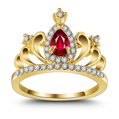 Milangirl Luxury Crown cirkonio cirkonio žiedas moteriškas vestuvių vakarėlis Crystal Ring Jewelry vestuviniai žiedai moterims