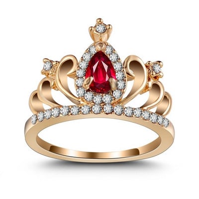 Milangirl Luxury Crown cirkonio cirkonio žiedas moteriškas vestuvių vakarėlis Crystal Ring Jewelry vestuviniai žiedai moterims