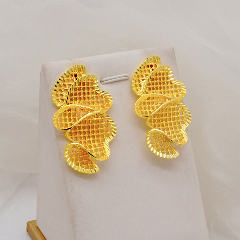 Divatos Dubai Arany színű ékszer készletek nőknek Divatos afrikai fülbevaló függő nyaklánc készlet esküvői partikhoz esküvői ajándékokhoz