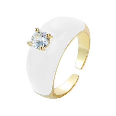 2022 m. INS spalvoti vaivorykštės madingi žiedai moterims, papuošalai pirštais, skaidrūs CZ spalvoti neoniniai emaliai, atviras, reguliuojamas kupolo žiedas